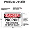 Signmission Propane No Smoking No Open Flames Danger Sign, Vinyl Decal, 14in W x 10in L, 2PK OS-2PACK-DS-D-1014-L-19467 - alternate 4